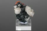 Beta Quartz Crystals on Lustrous Bladed Hematite - England #175430-1